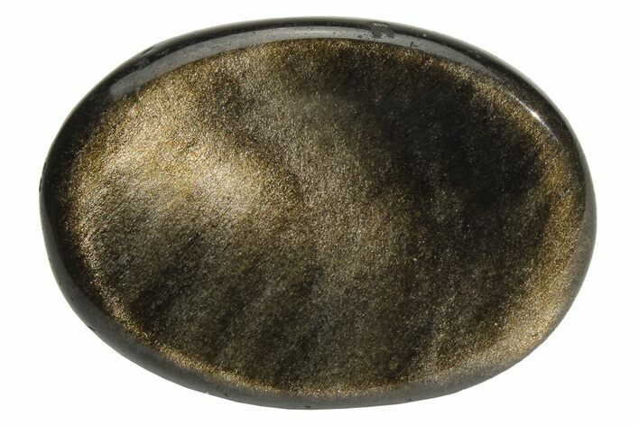 Polished, Golden Sheen Obsidian Worry Stones - 1.5" Size - Photo 1